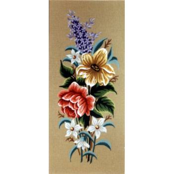 Stickpanel „Blumen“ im Format 55 x 22 cm 18.622 Gobelin-Diamant